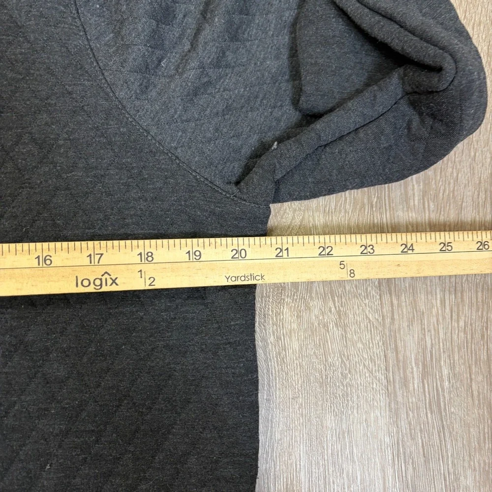 Marine Layer Corbet Quilted Puff Sleeve Crewneck Gray Mens Medium Sweater